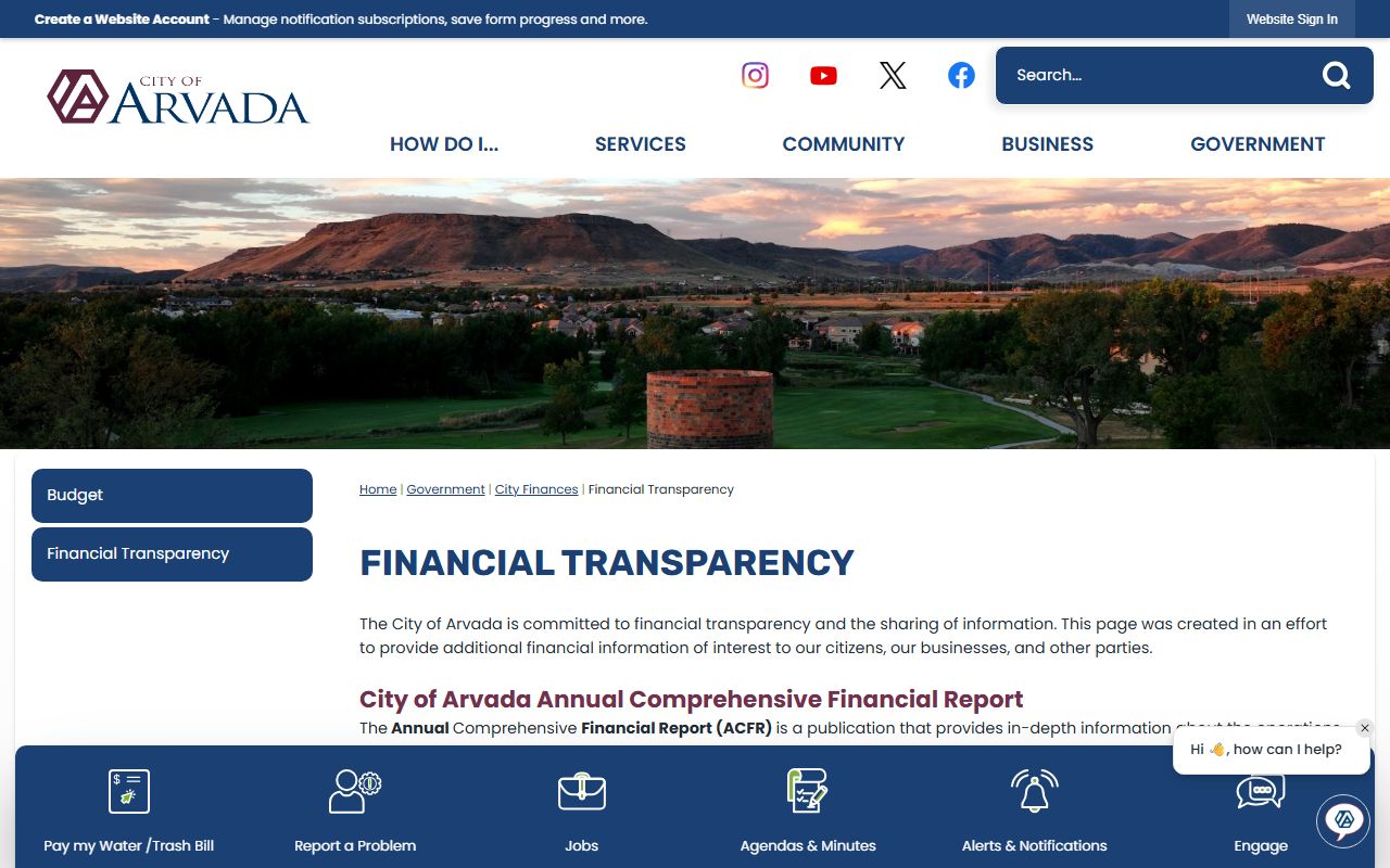 Arvada Financial Transparency Portal