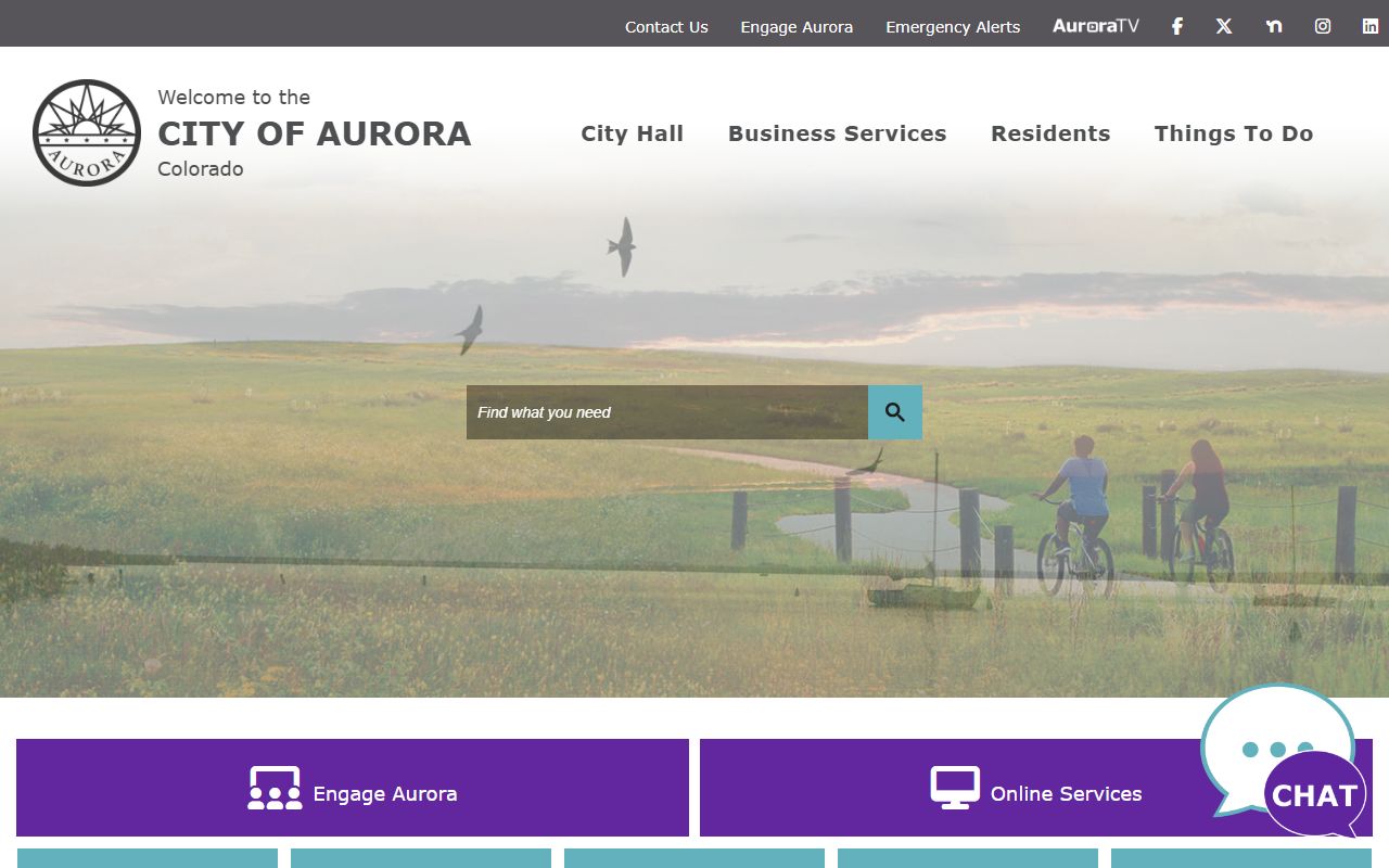 Aurora City Homepage