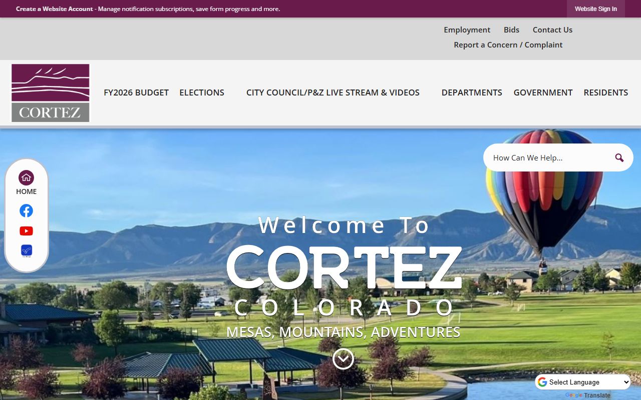 Cortez City Homepage