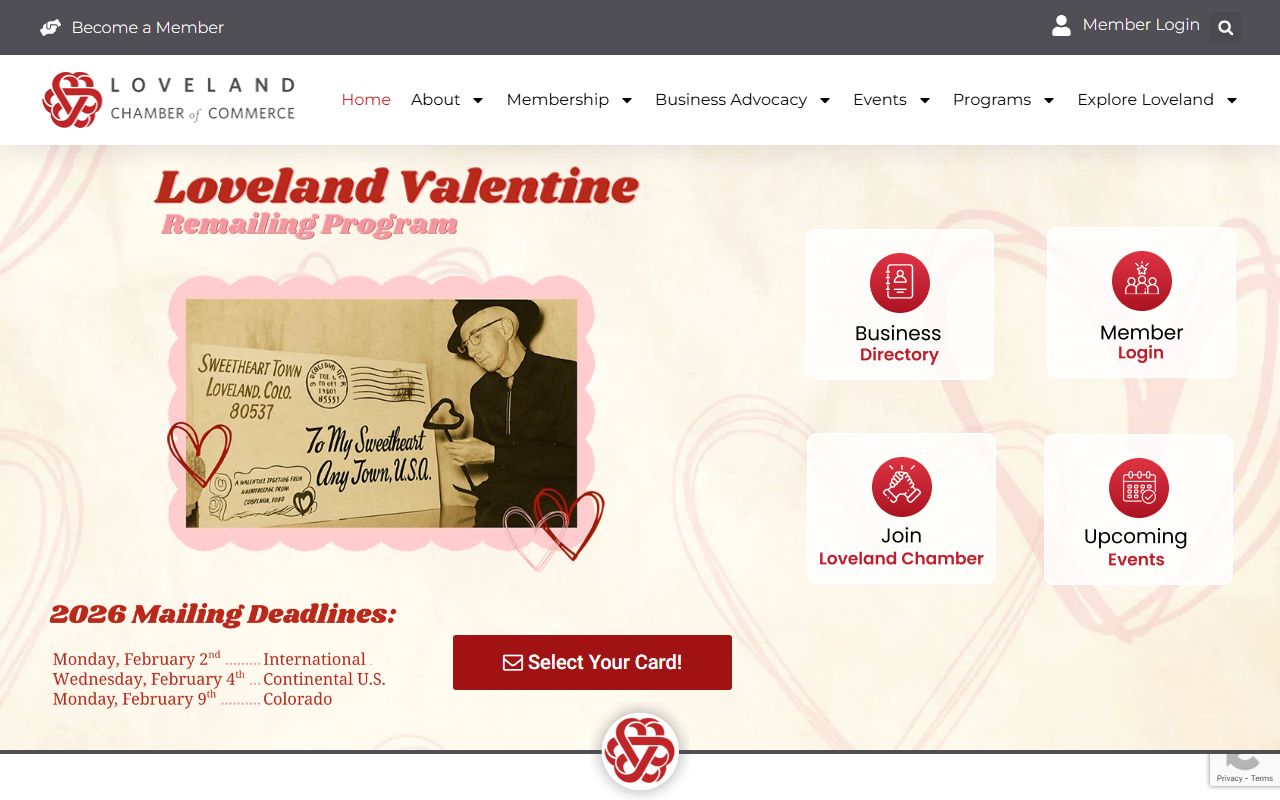 Loveland Colorado city website homepage