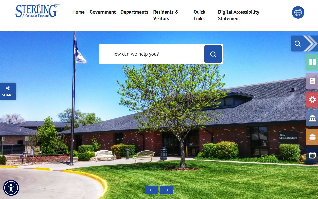 Sterling city homepage with local government information