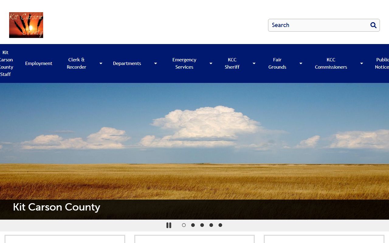 Kit Carson County website homepage