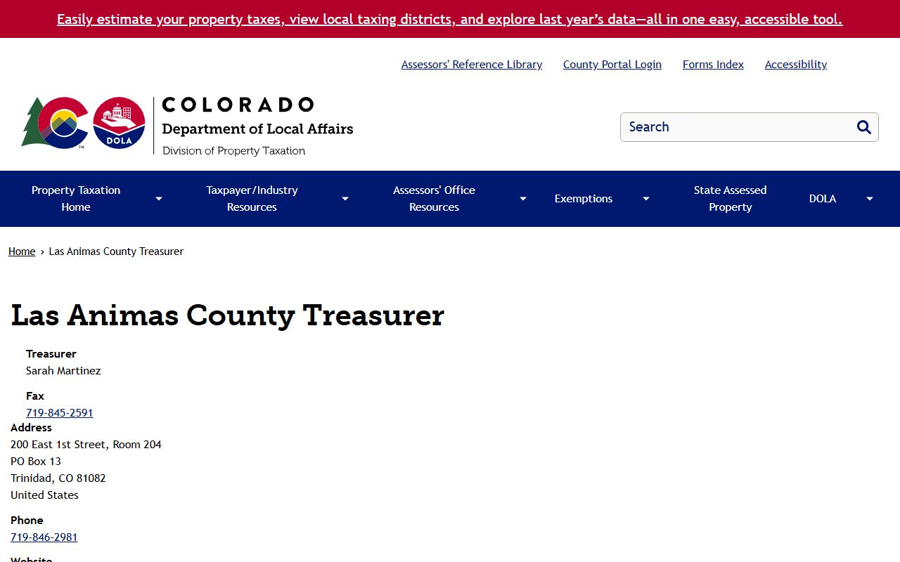 Las Animas County DPT Locality Page