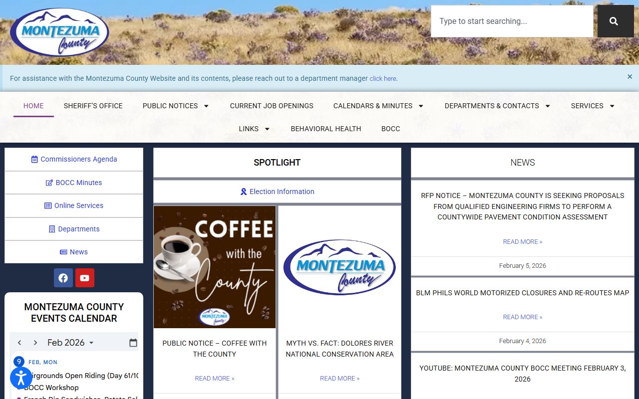 Montezuma County County Homepage