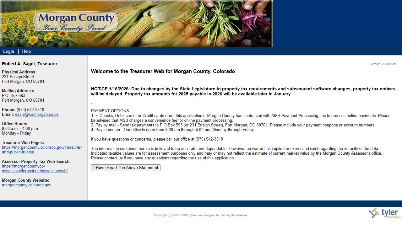 Morgan County Online Tax System