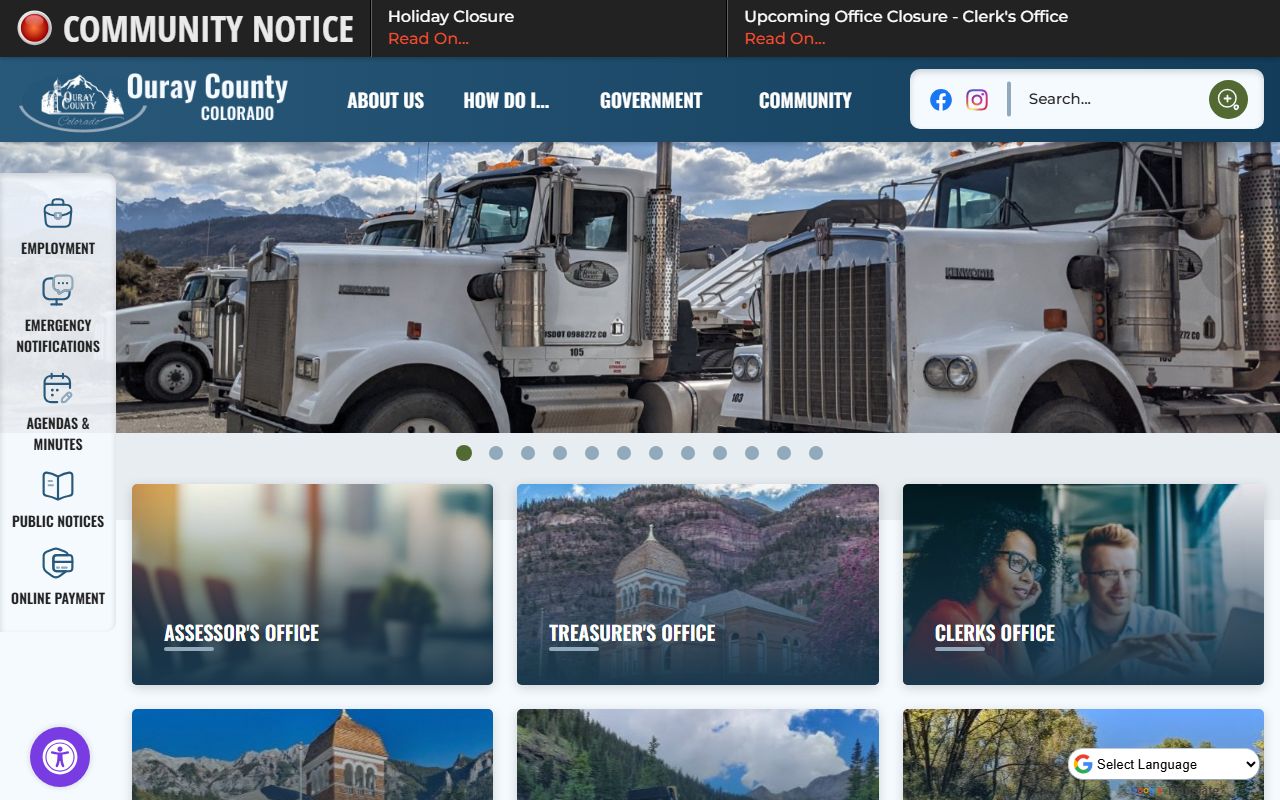 Ouray County County Homepage