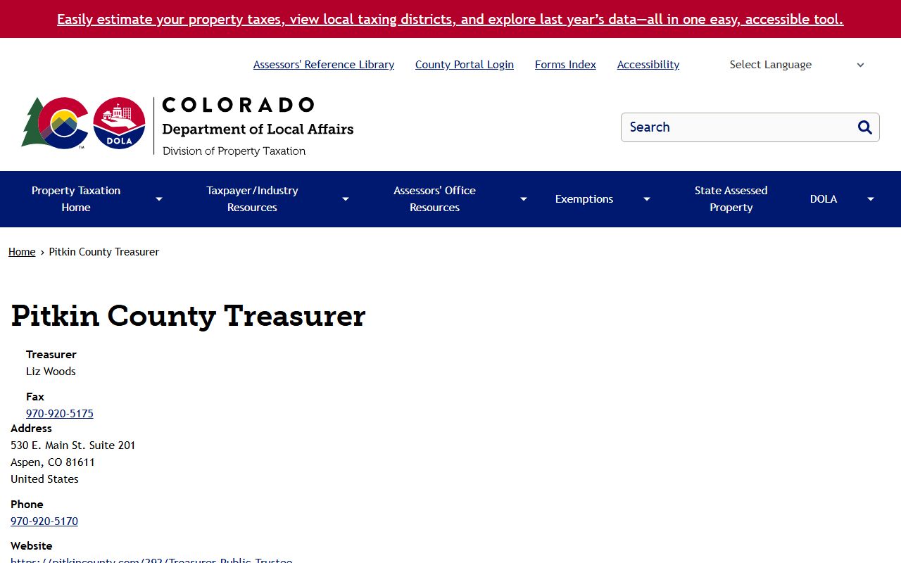 Pitkin County DPT Locality Page