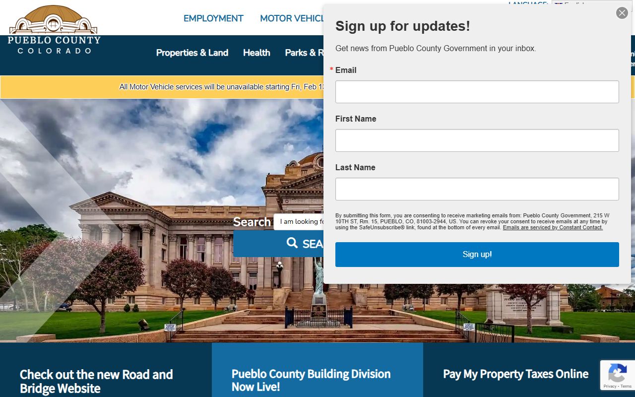 Pueblo County County Homepage