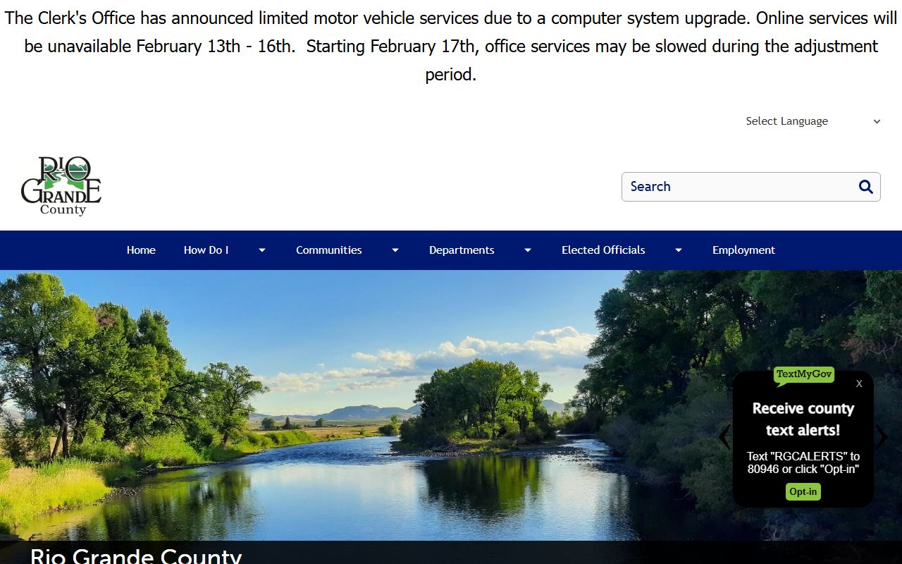 Rio Grande County government website