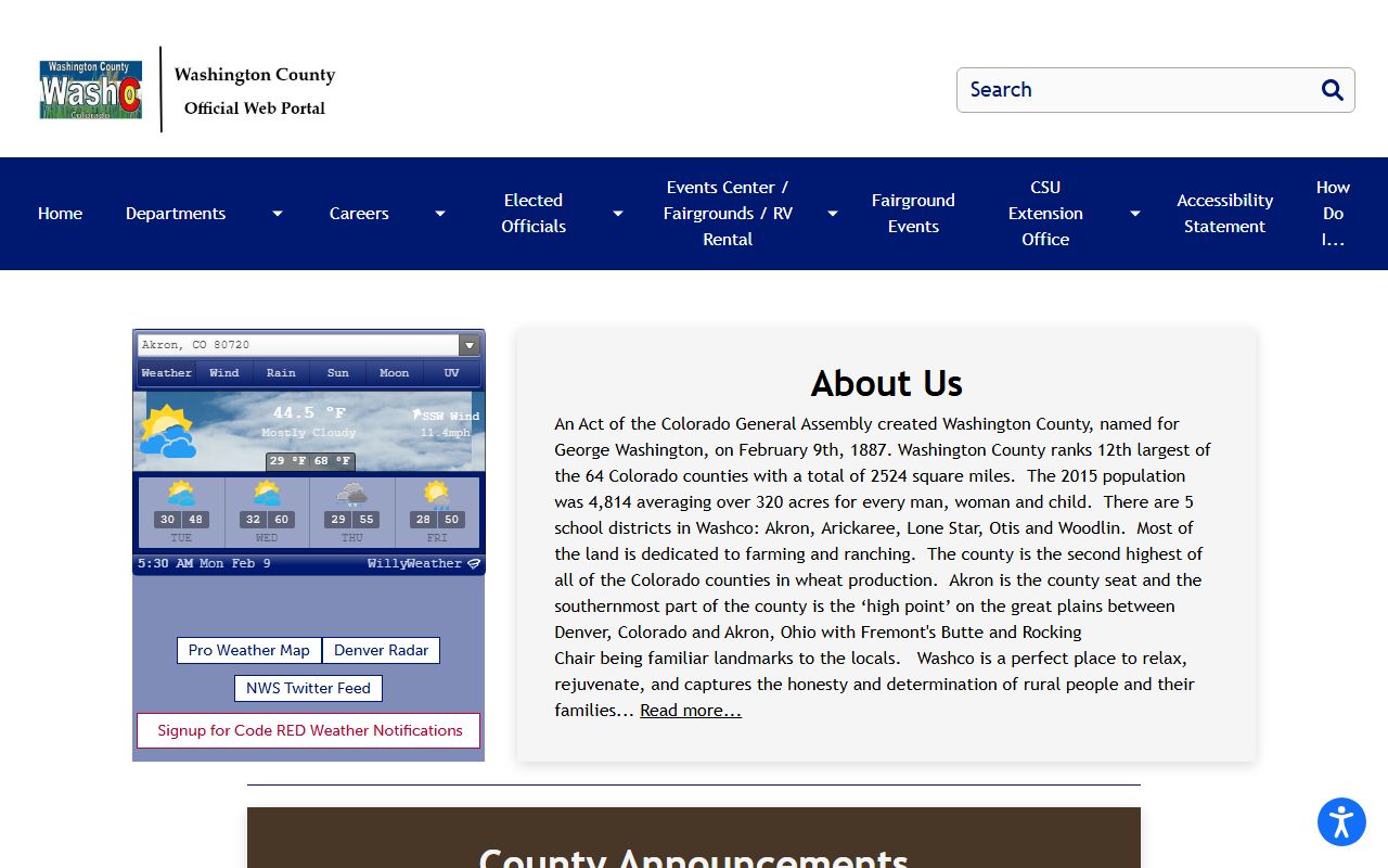 Washington County government website