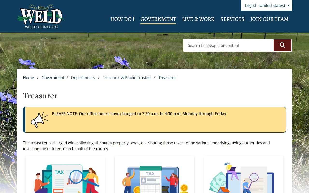 Weld County Treasurer website